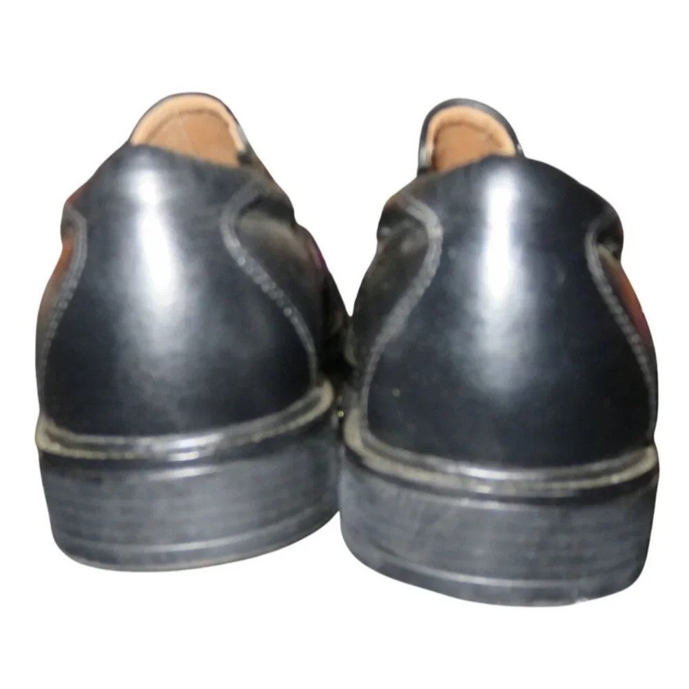 Croft & Barrow Men's Black Leather Loafers Slip On Dress Career Shoes size 13